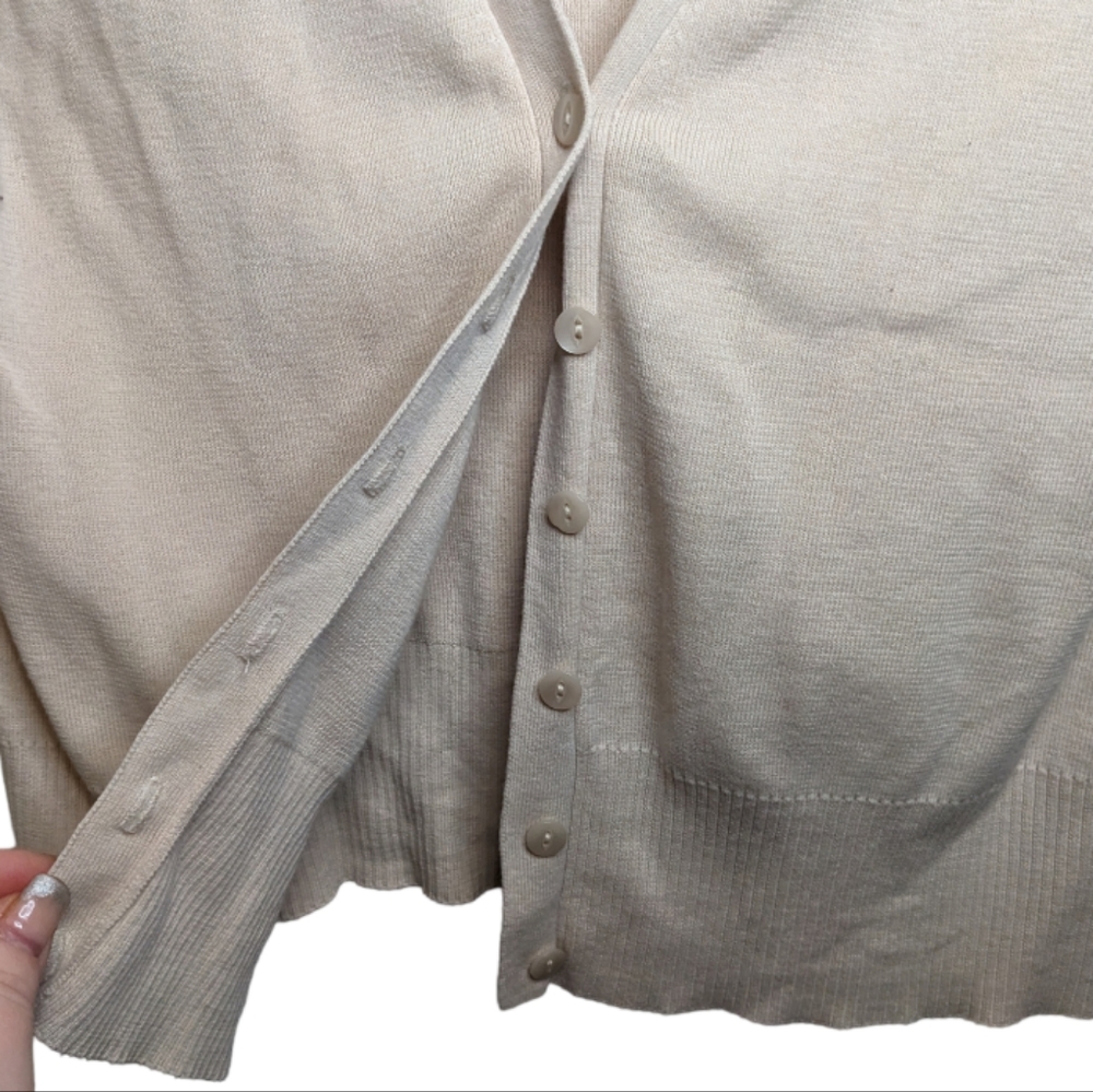 Ann Taylor LOFT Beige Pima Cotton Cardigan XS π€β¨ - Picture 6 of 8